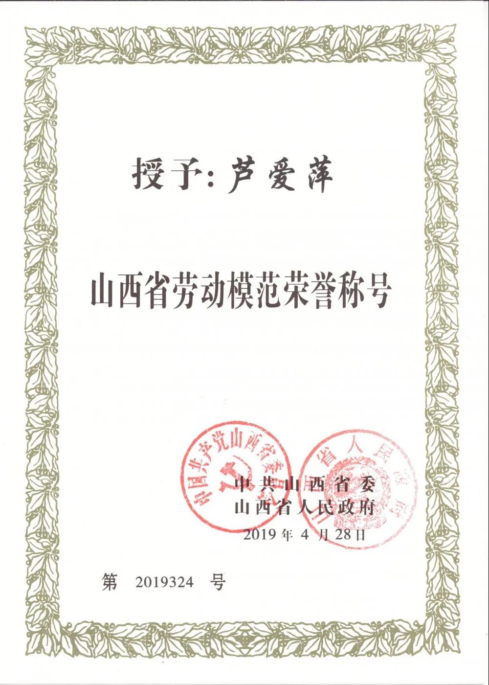 祝贺我公司“芦爱萍”荣获全国劳动模范荣誉称号！(图8)